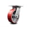 Service Caster 6 Inch Heavy Duty Red Poly on Cast Iron Swivel Caster with Roller Bearing SCC SCC-35S620-PUR-RS - alternate 1